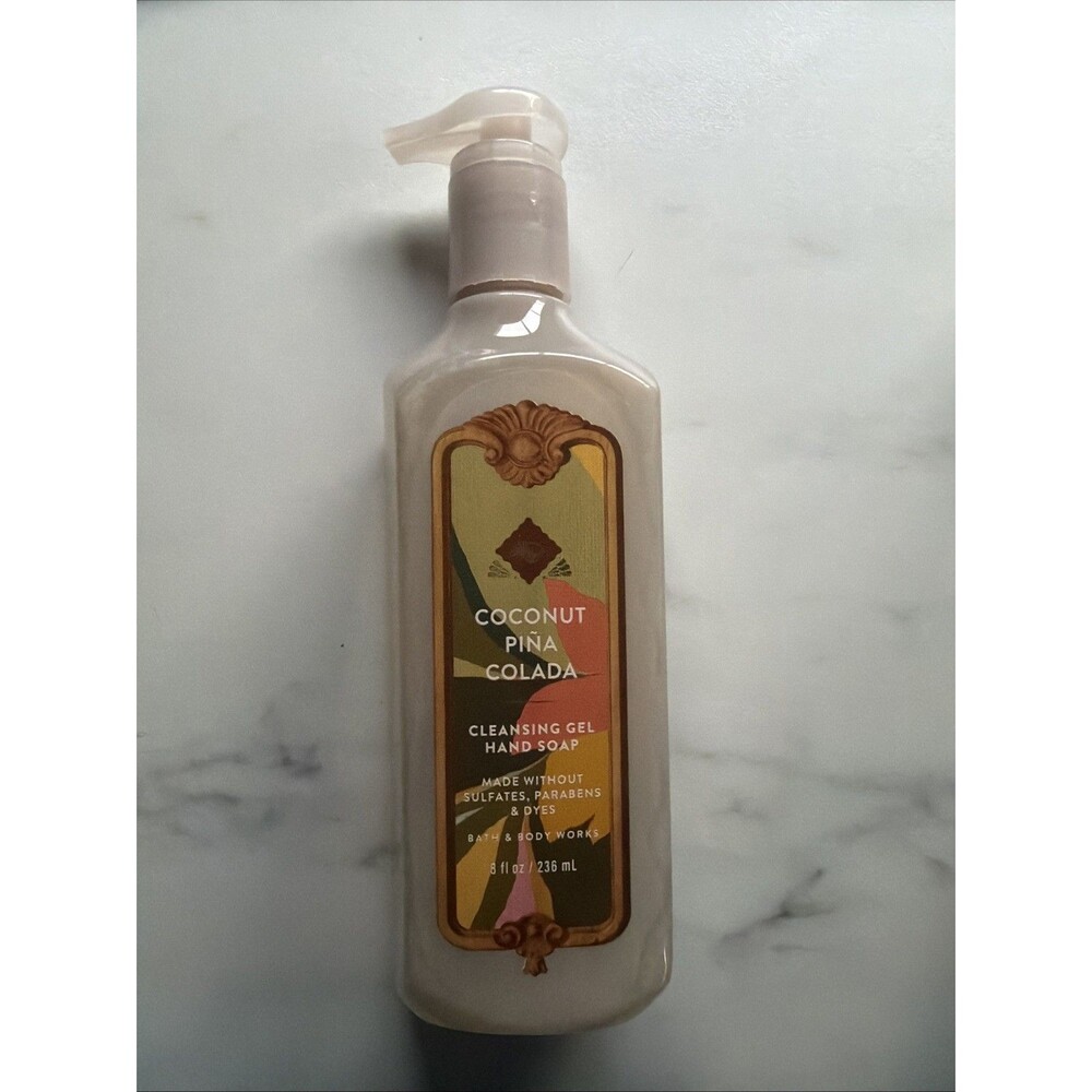 Bath & Body Works Cleansing Gel Hand Soap Coconut Pina  Colada 8 Oz NEW